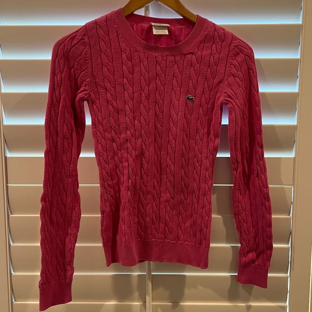 Lacoste women's cable knit sweater